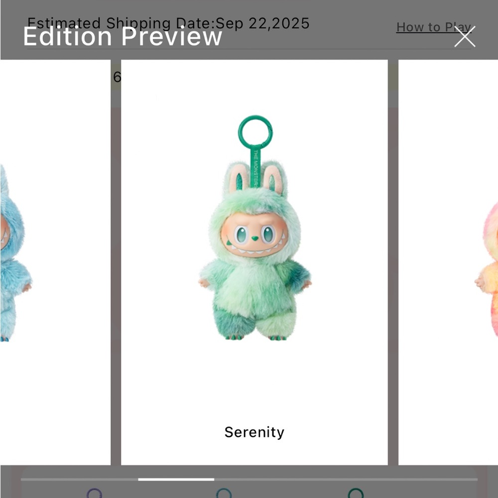Green Plush Keychain